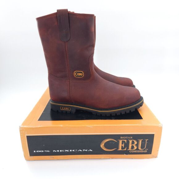 CEBU Comfort STK Shed-GR Tractor Light Work Boots Mens Size 11 Brown  Pull-on - Picture 1 of 11